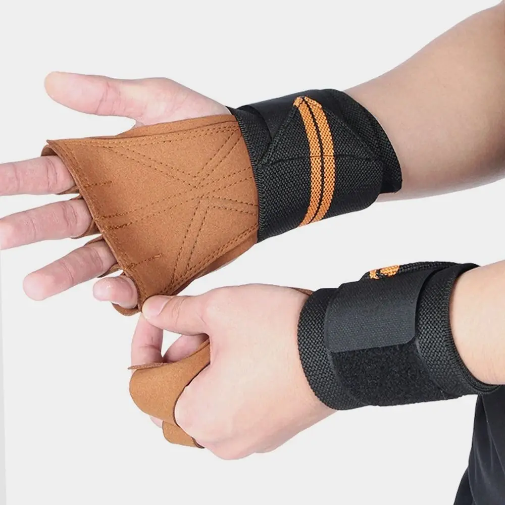 Gants de fitness ajustables résistants à l'usure, sangles de poignet de levage WePackage, gants puissants, crochet et boucle, épais, 1 paire