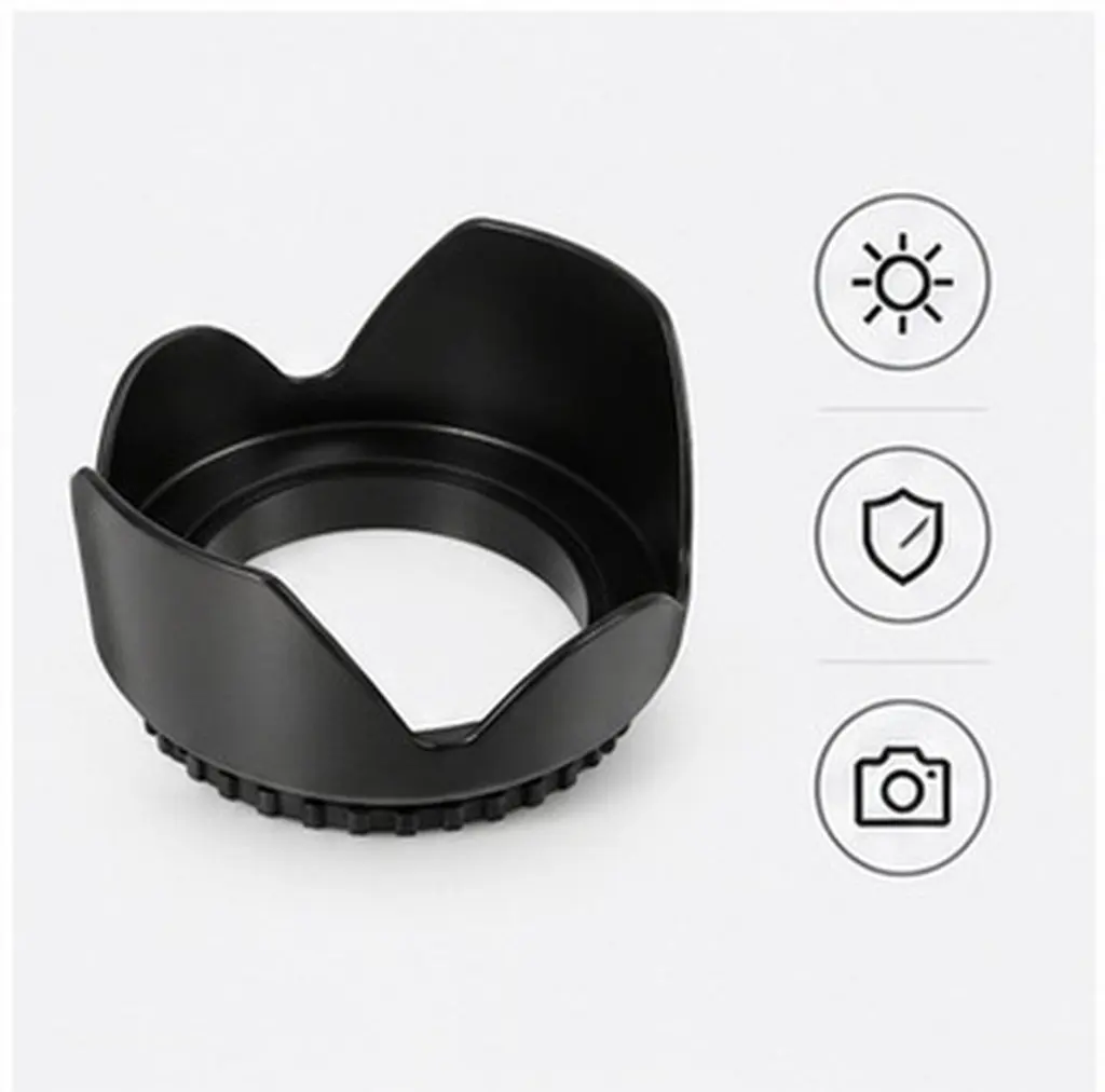 Professional 52Mm Camera Lens Hood Black Universal Dslr Lens Shade Anti-Glare Flare Protector Olympus