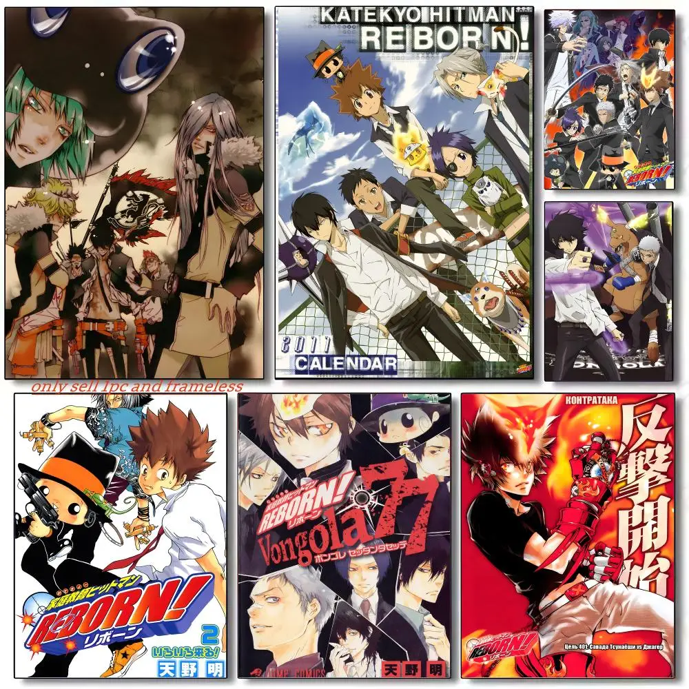 Katekyo Hitman Reborn! Anime Poster Sticky Wall Art Printing Waterproof Home Living Bed Room Aesthetic Decor