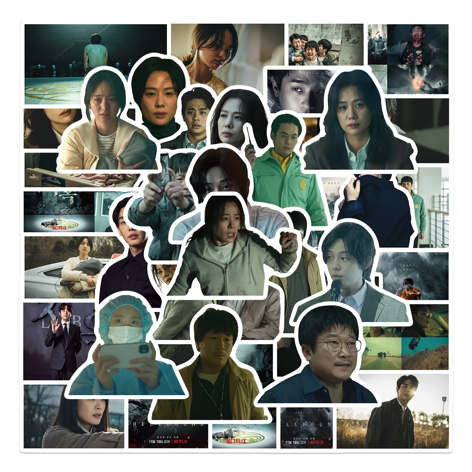 

10/30/50pcs Korean Drama Hellbound Graffiti Stickers Horror Movies Stickers Diy Laptop Kids Toys Car Scrapbook Decal Stickers