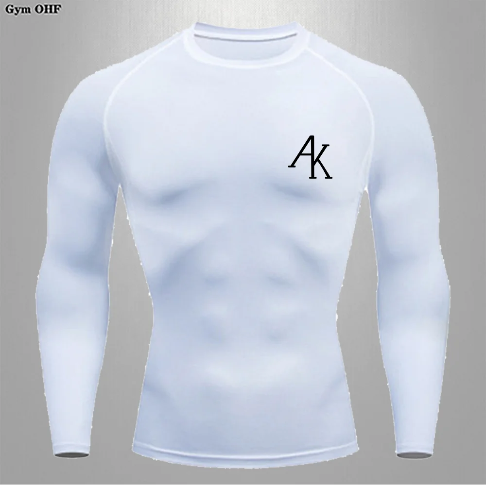 Outdoor Men's T shirt Tight Fitting Casual Sportswear Gym Jogging Fitness Breathable Fast Drying Comfortable Milk Silk T shirts