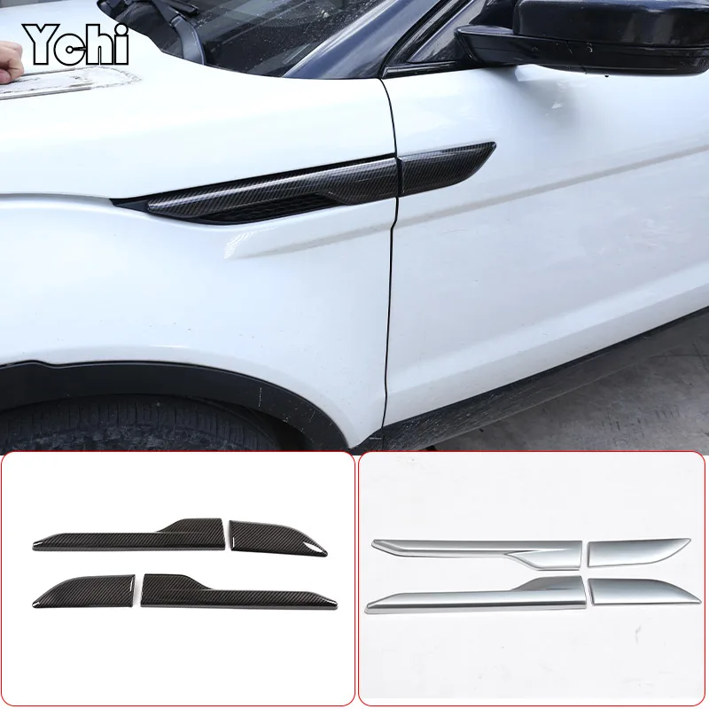 For Land Rover Range Rover Evoque 2012-2018 Fender Side Air Vent Outlet Cover Trim Decorative Sticker Glossy Black Car Accessory