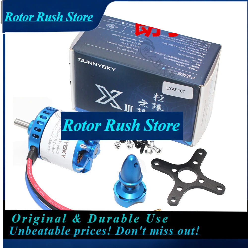 RoRuSSunnysky X2820-III KV860 KV1000 KV1250 5.0mm Shaft 3-4S Brushless Motor For RC Aerobatics 3D Airplane Fixed Wing Quadcopter