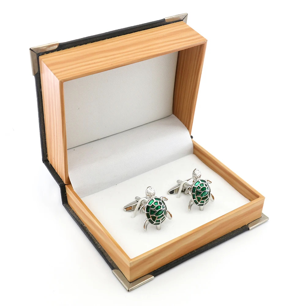 Turtle Cuff Links For Men Tortoise Design Quality Brass Material Green Color Cufflinks Wholesale&retail