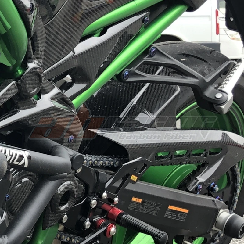 

Motorcycle Acccesories Rear Hugger Mud Guard Fender Cowl Fairing For Kawasaki Z900 2017-2024 Full Carbon Fiber 100%
