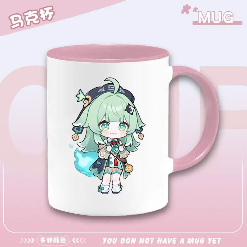 Gioco 2025 Honkai: Star Rail Anime Cos HuoHuo Unisex 350ml Spot Semplice Casual Cartoon Stampato Tazza di Acqua in Ceramica Coperchio di Paglia Dare