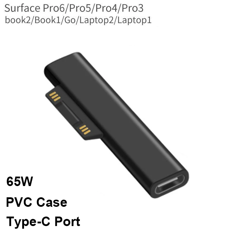 102 W PD Schnellladeadapter TypeC Netzteil Ladegerät Anschluss für Microsoft Surface Pro X 8 7 6 5 4Go Book Konverter Stecker