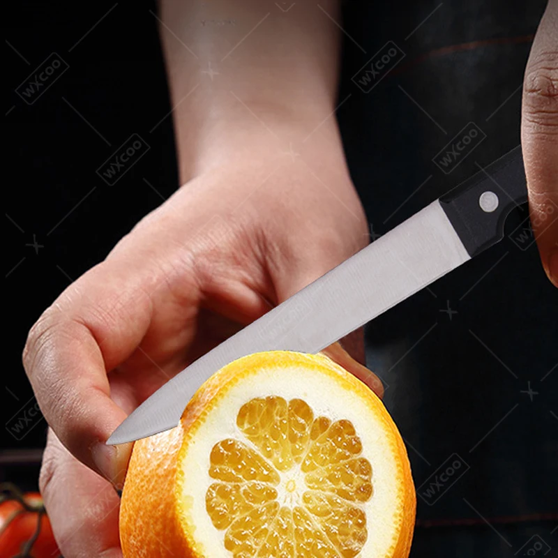 WXCOO 5.5inch Fruits Stainless Steel Black Knife Kitchen Paring Cutting Knife Vegetable Perfect for Kitchen Cooking Chef Knife