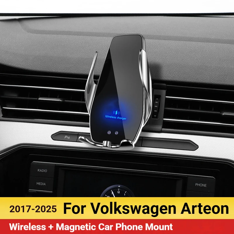 2017-2025 For Volkswagen CC Arteon Mobile Phone Holder Wireless Charger Car Mount Navigation Bracket GPS Support