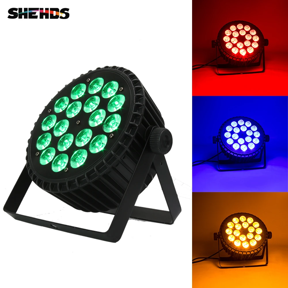 حار بيع سبائك الألومنيوم LED شقة الاسمية 18x12 واط و 18x18 واط أضواء 6IN1 LED الإضاءة DMX512 ديسكو أضواء المهنية المرحلة DJ المعدات