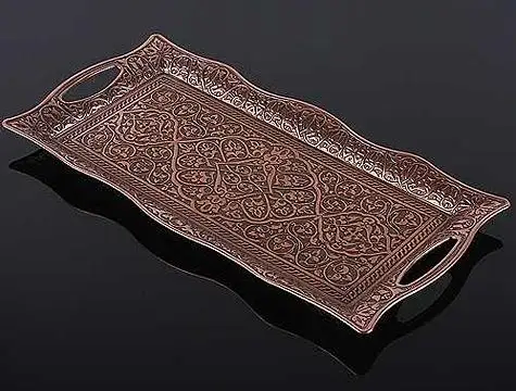 Ottoman Motif 2 Personality Serving Tray-Copper