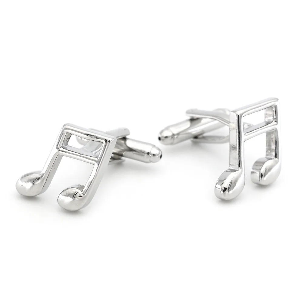 Mancuernillas Creativas con Forma de Clave de Sol, Guitarra, Tambor, Piano, Notas Musicales, Botones para la Manga de la Camisa, Estilo Hip Hop, Punk, Serie de Instrumentos Musicales, para Hombre