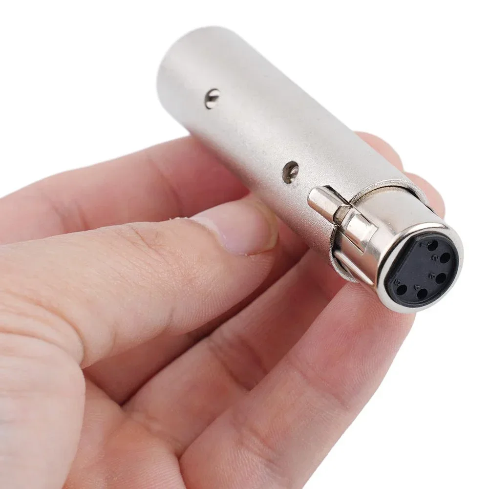 Premium XLR-zu-DMX-Adapter, 3-poliger Stecker auf 5-polige Buchse, Konverter für Audio-Beleuchtungsanwendungen, Zubehör für Musikinstrumente