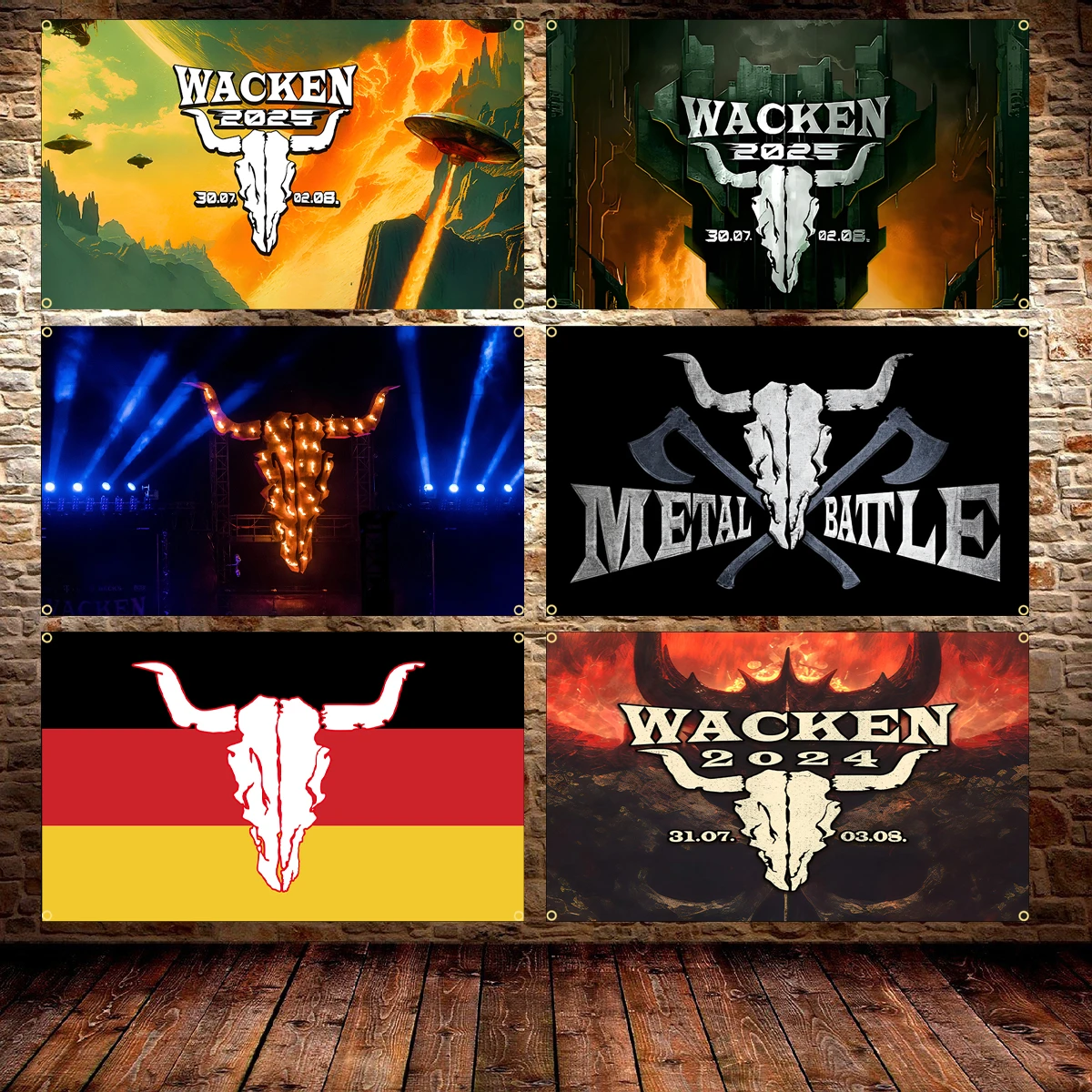 JimonFlag 90x150CM 3X5FT Wacken Open Airs Flag Polyester Printed German Music Festival Banner For Decor Room Decor