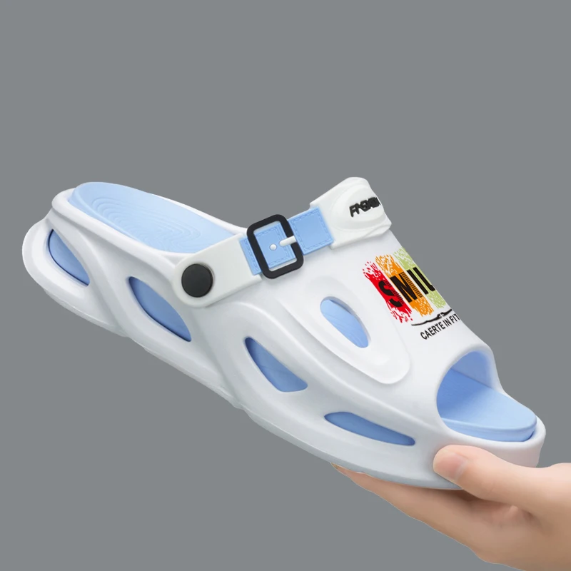 

Slippers for Men Men's Sandals Summer Non-Slip Hole Shoes Thick Bottom Soft and Comfortable Wear-resistant Indoor and Outdoor