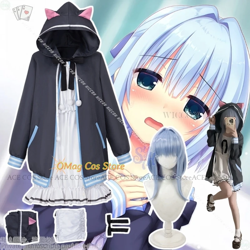 

Nishiki Asumi Game Креативный костюм для косплея на Хэллоуин Аниме Костюм Shy Girls Пальто с кошачьими ушками Y2k Косплей Disfraz Mujer Car