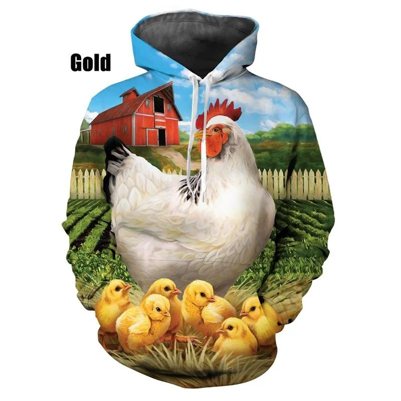 

Fashion Popular Men/Women 3d Hoodies Funny Chicken Print Hoodies Personality Patterned Sweatshirts