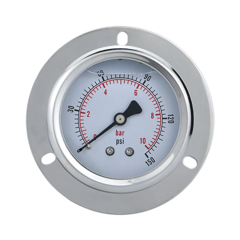 

MAIRUIKESI Glycerin filling Pressure Gauge 63mm(2-1/2") -1-0-600bar Back Connection With Flange manometer for Water gas oil