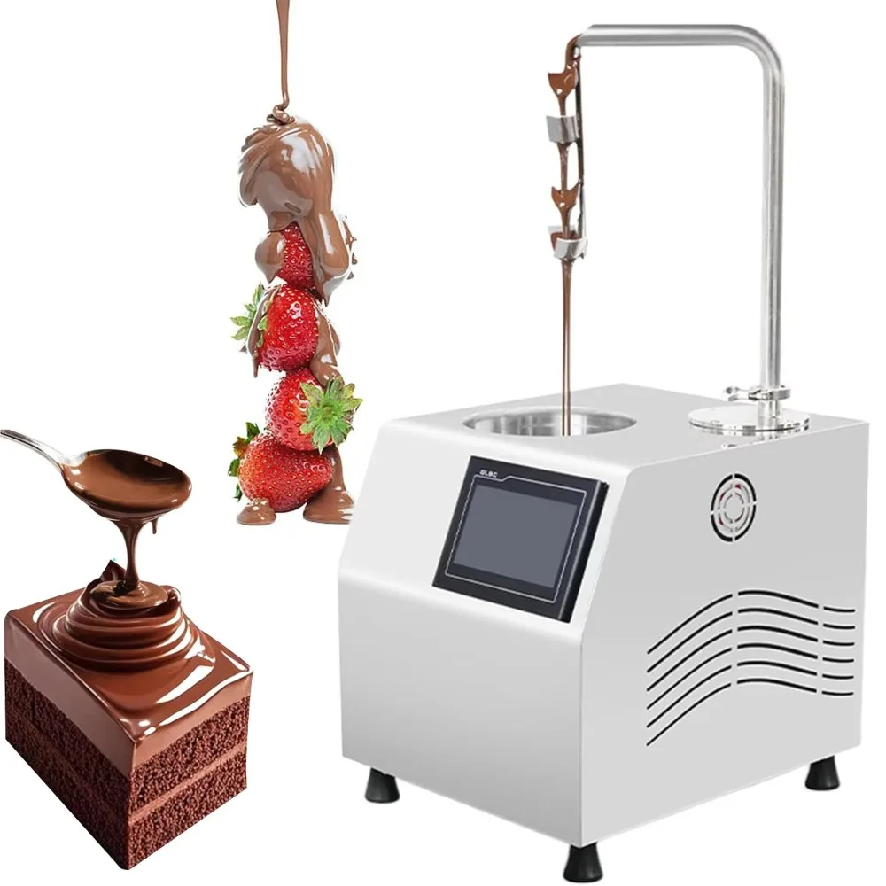 ماكينة ذوبان الشوكولاتة الصغيرة المكتبية 30 كجم الأكثر مبيعًا، ماكينة تقسية الشوكولاتة المطلية بطاولة تهتز 5 كجم #1