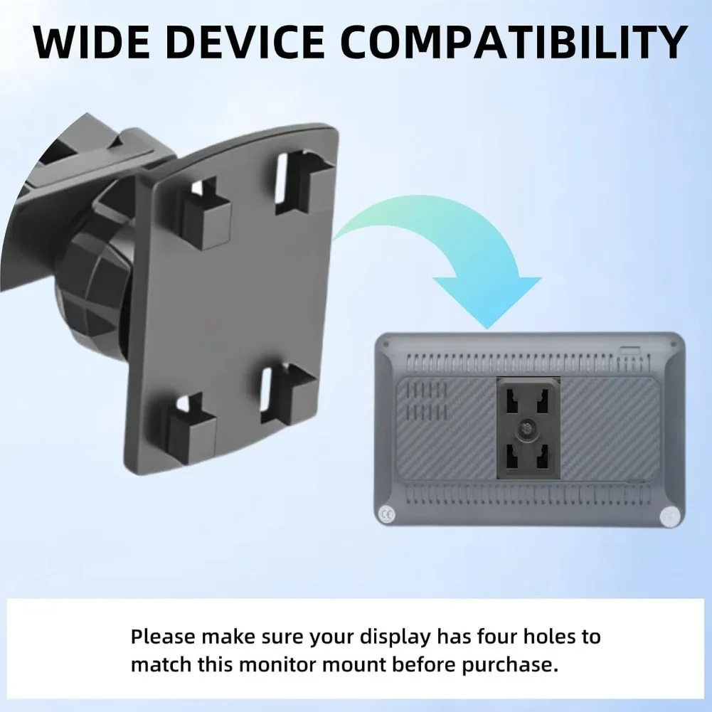 Adjustable Bendable Suction Cup Mount for Backup Camera and For CarPlay Screens with Strong Suction and Compact Design