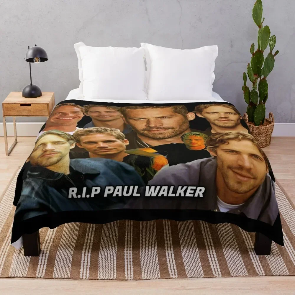 

Paul walker tribute collage design 2021 Throw Blanket For Baby christmas gifts Hairys Thin Blankets