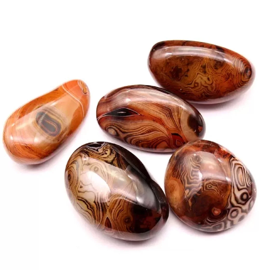 

Natural Ornamental Silk Wrapped Agate Raw Stone Ornaments, Ore Teaching Specimen, Hand Pieces