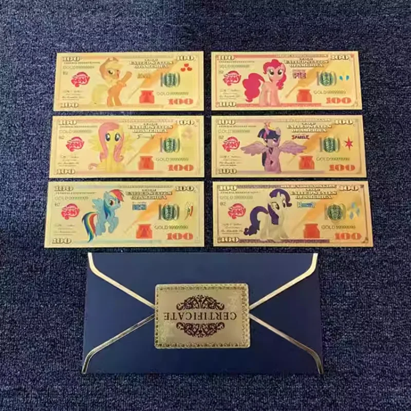 Pony Polly Animation Gold Banknotes Commemorative Gold Foil Banknotes Creative Hand Around Children Gifts Birthday Gifts Toys