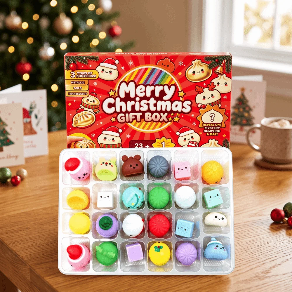 24pcs/set Slow Rebound Dumpling Squishy Slow Rising Mystery Mystery Dumplings Squeezes Soft Slow Resilience Dumplings Fidget