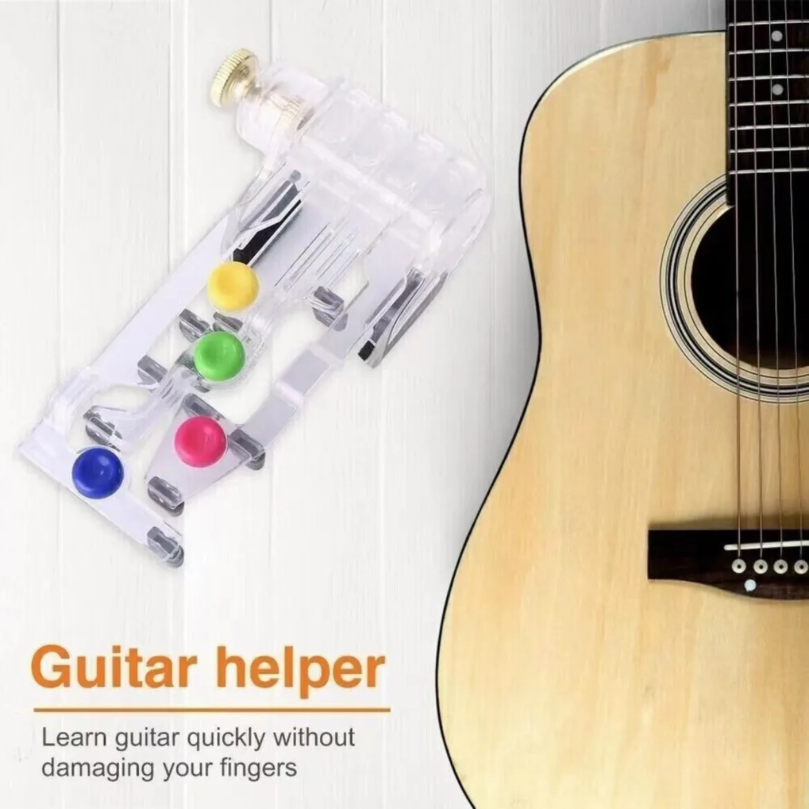 Beginner One Key Chord Anti Pain Fretting Fingerstretcher Guitar Learning Lazy Playing Aids Finger Painless Guitar Trainer