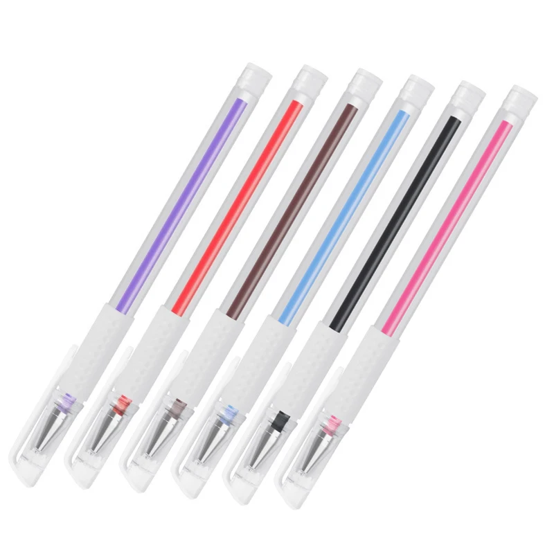 6pcs Skin Marker Pen Eyebrow Position Pen for Tattoo Eyelashes Piercing Scribe Skin Marker Pen Tattoo Supply