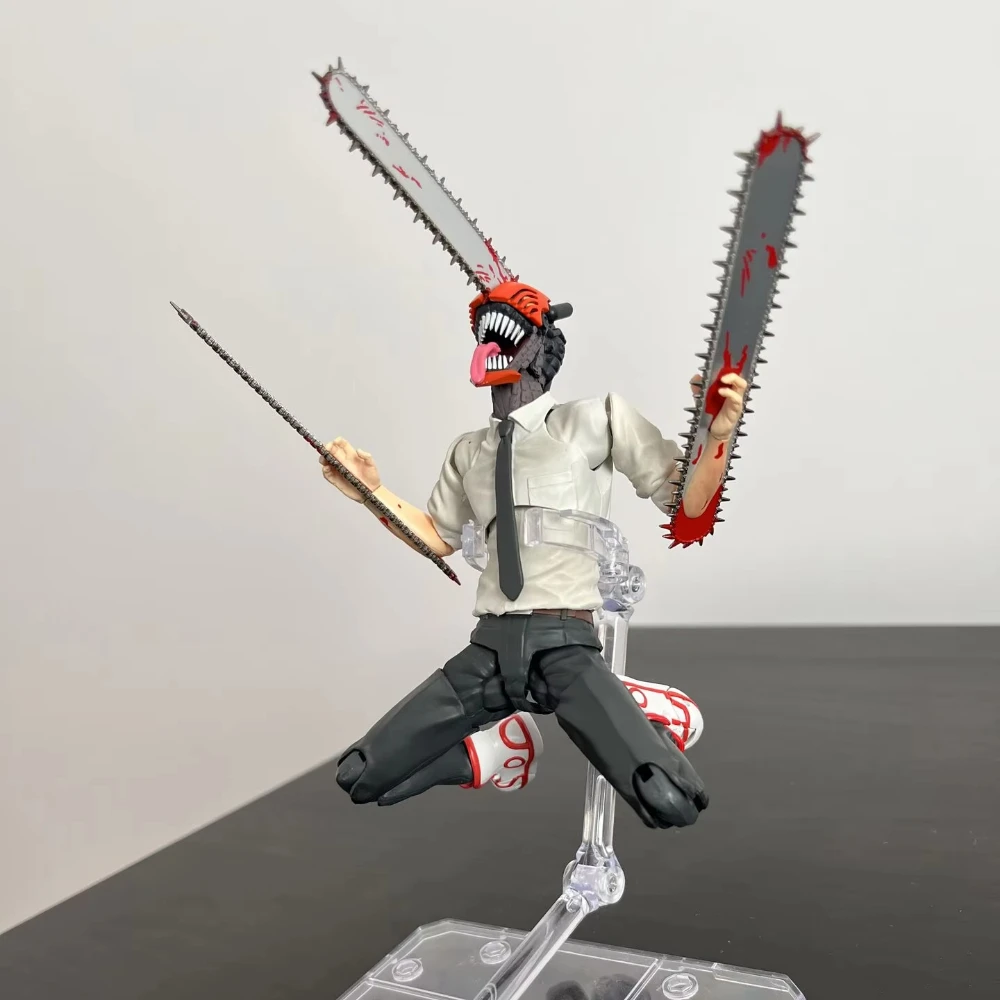 بانداي 15 سنتيمتر أنيمي بالمنشار رجل الشكل الدائمة SHF عمل الشكل استبدال الوجه اليد لعبة مجسمة دمية جمع هدية الدمى البلاستيكية