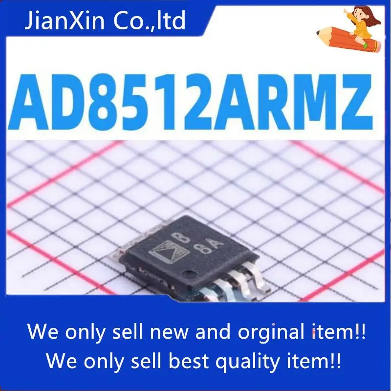 

10pcs 100% orginal new AD8512 AD8512ARM AD8512ARMZ Silkscreen B8A MSOP8 Precision Operational Amplifier