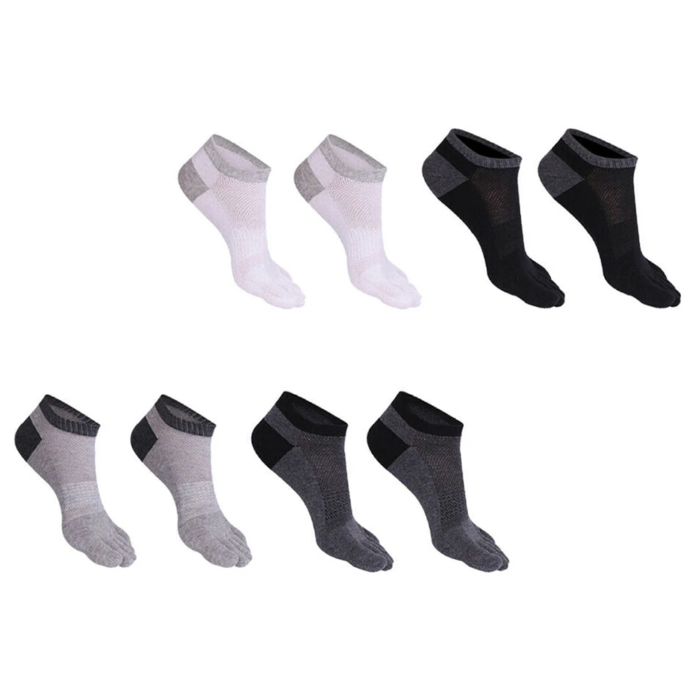 

8pcs Anti-fall Men Cotton Cotton Socks Short Ankle Running Five Toes Basketball Hiking Five Toes Socks Walking
