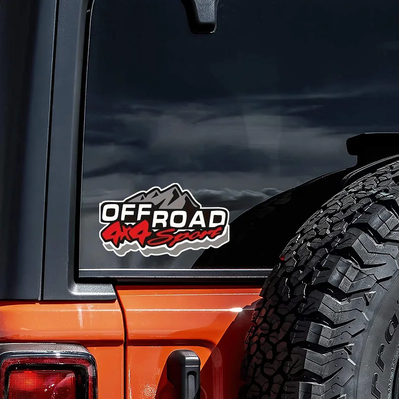 2Pcs/Set 4X4 Off-Road Vinyl Sticker Adventure Waterproof Decal Universal for Car Truck SUV ATV Motorcycle