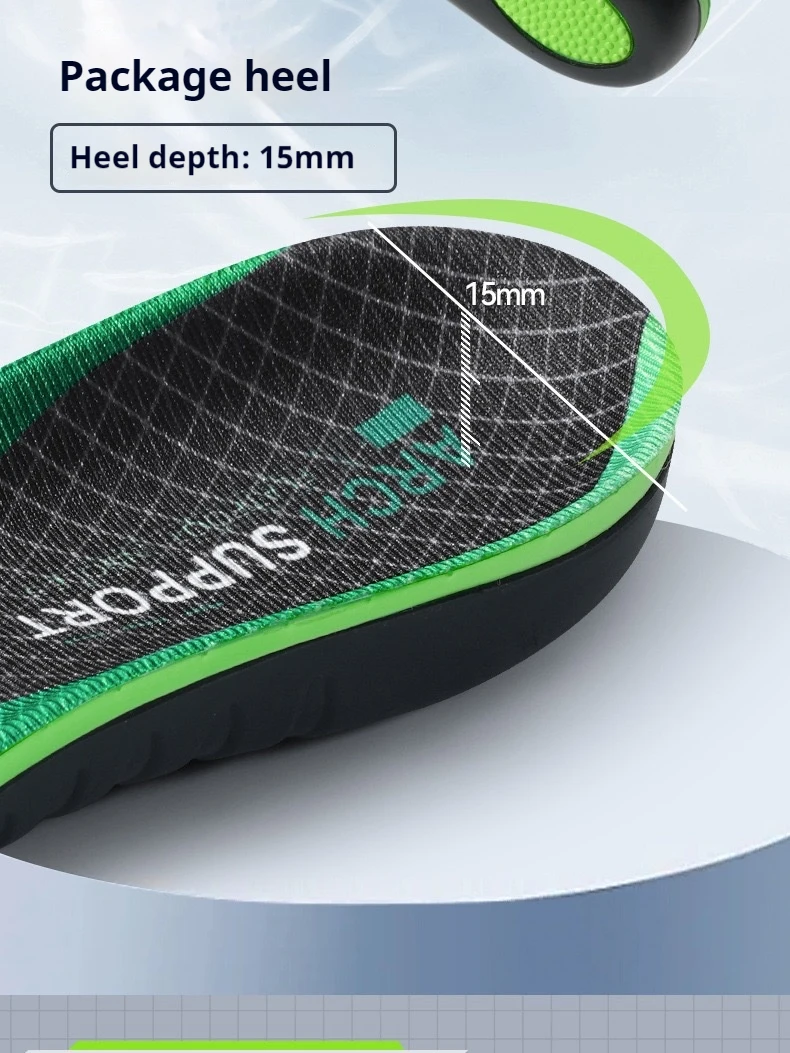 Schuhsohle mit Fußgewölbestütze, orthopädische Einlegesohlen für Plattfüße, für Männer und Frauen, Stoßdämpfung, bequeme Schuhsohle, für Laufsport, 1 Paar – Detail 11