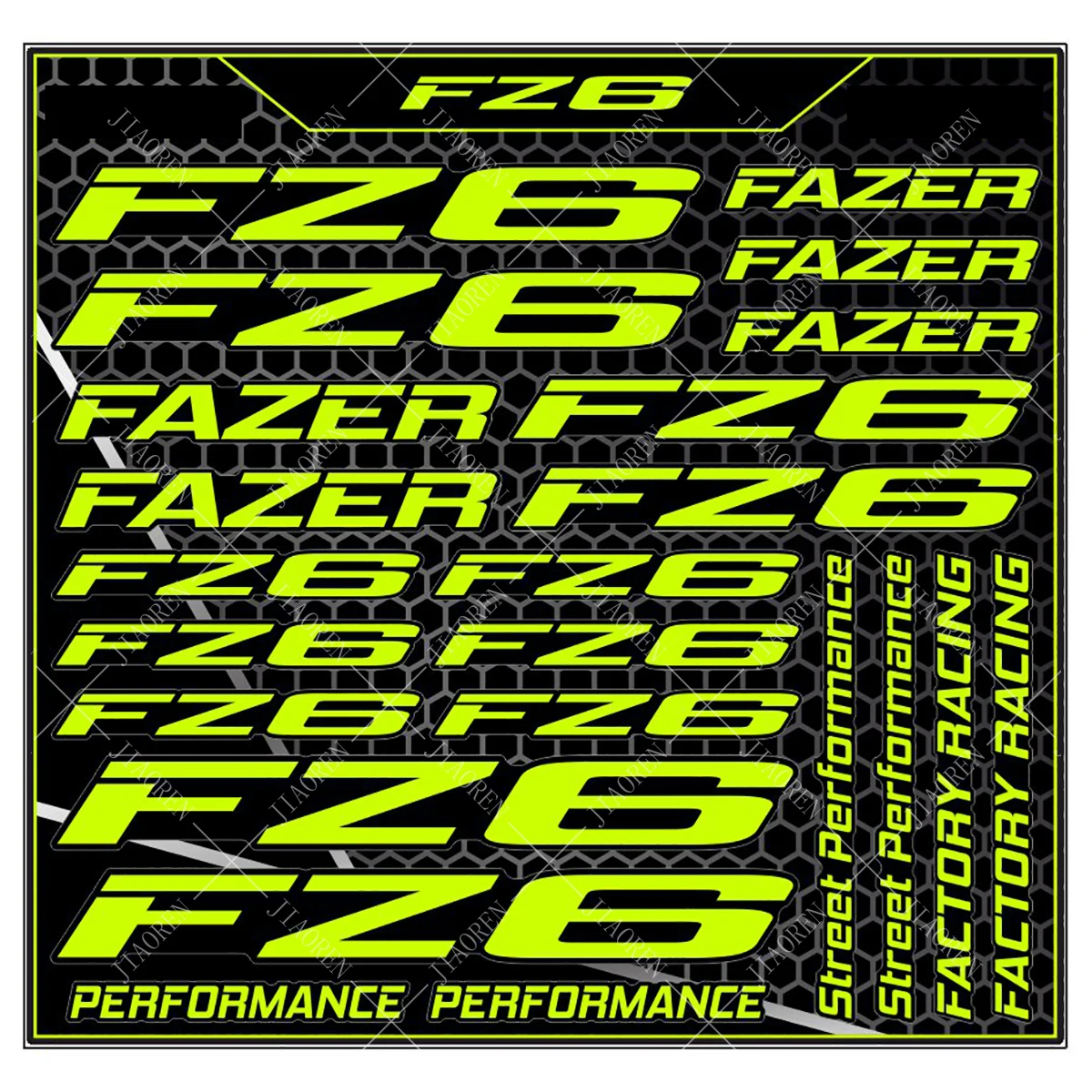 For YAMAHA FZ6 Sticker Decal FZ 6 Logo Kit