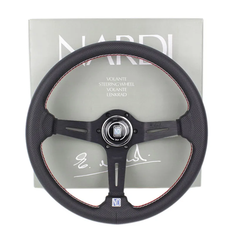 ND 14inch 350mm Steering Wheel Suede Microfiber Leather 14 Inch Racing JDM Deep Dish Drift Rally Sport Car Tuning Volante