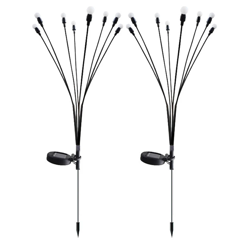 

2 упаковки солнечных садовых фонарей Firefly IP65 водонепроницаемые качающиеся солнечные фонари на солнечной энергии светлячки для декора двора патио