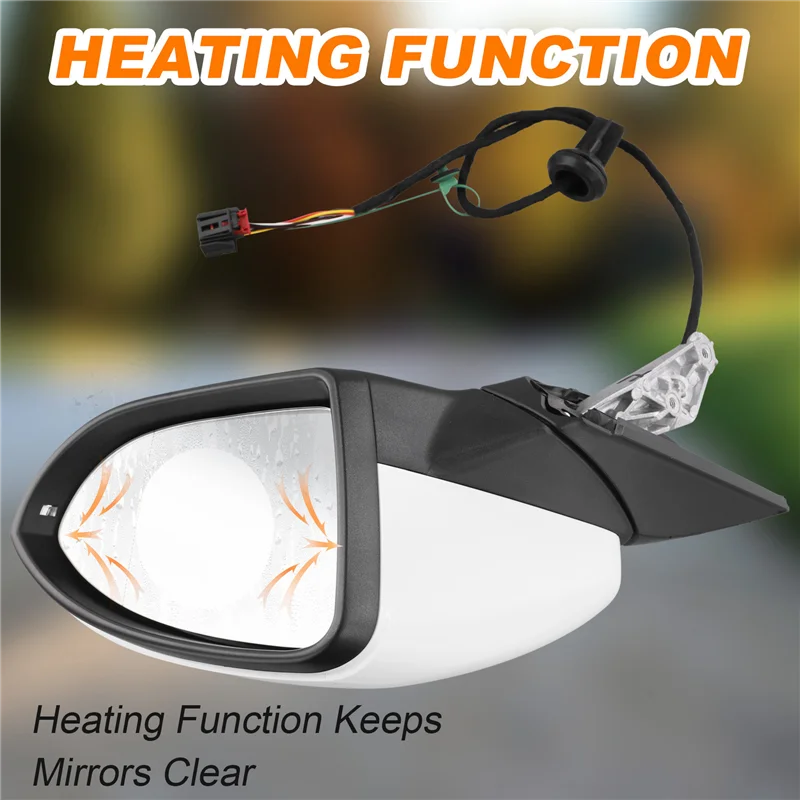 

Rear View Mirror Assembly Exterior Rear View Mirror Side Wing Door Mirror Golf 7 Side Mirror 5GG857507 Right-A99D