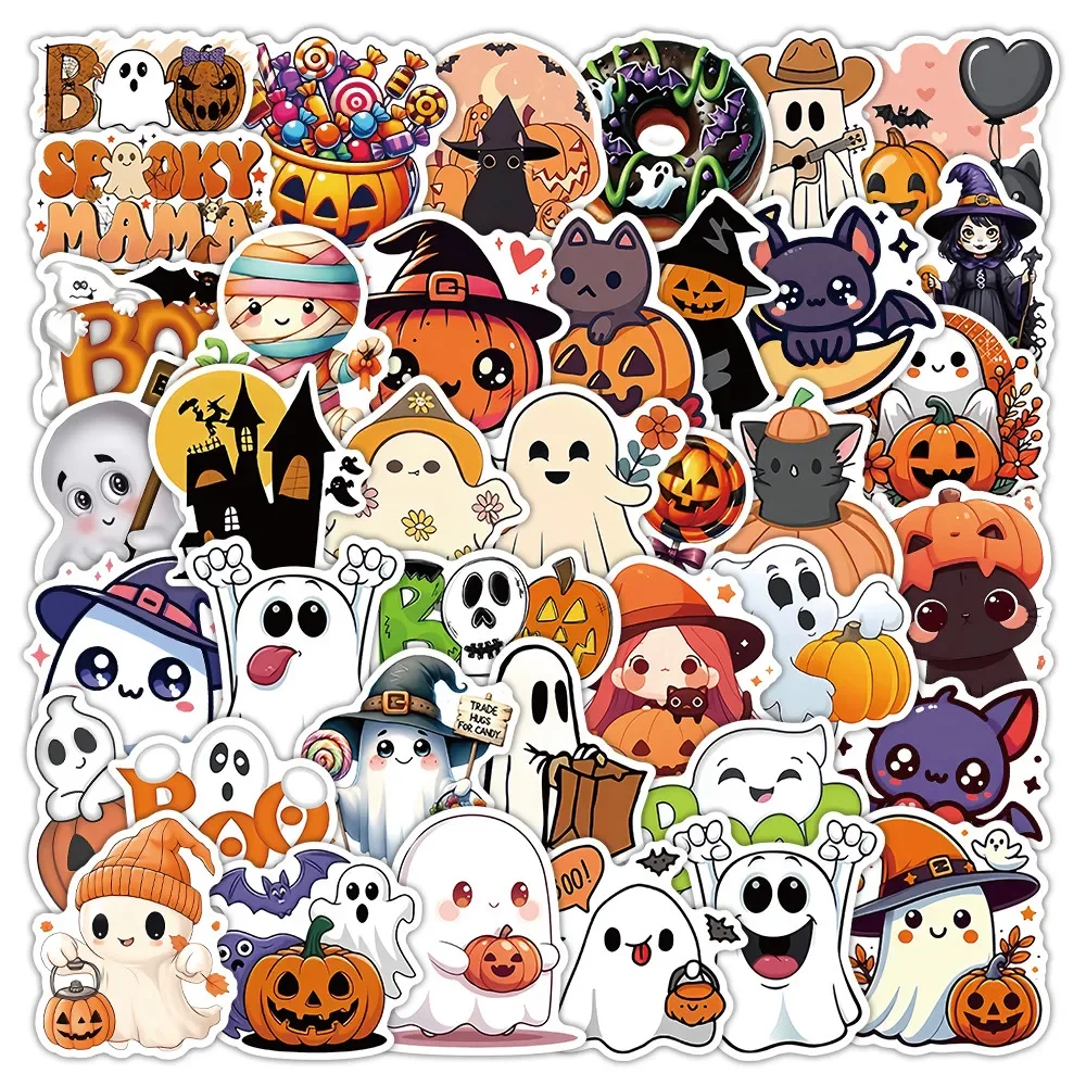 50-Piece Spooky-Fun Halloween-Themed Stickers - DIY Decor Stickers for Backpacks, Party Decor & Laptops AnimeWorlds Store