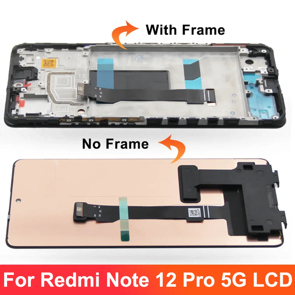 AMOLED For Xiaomi Redmi Note 12 Pro 5G 22101316C LCD Display Touch Screen Digitizer Assembly For Redmi Note 12 Pro Plus