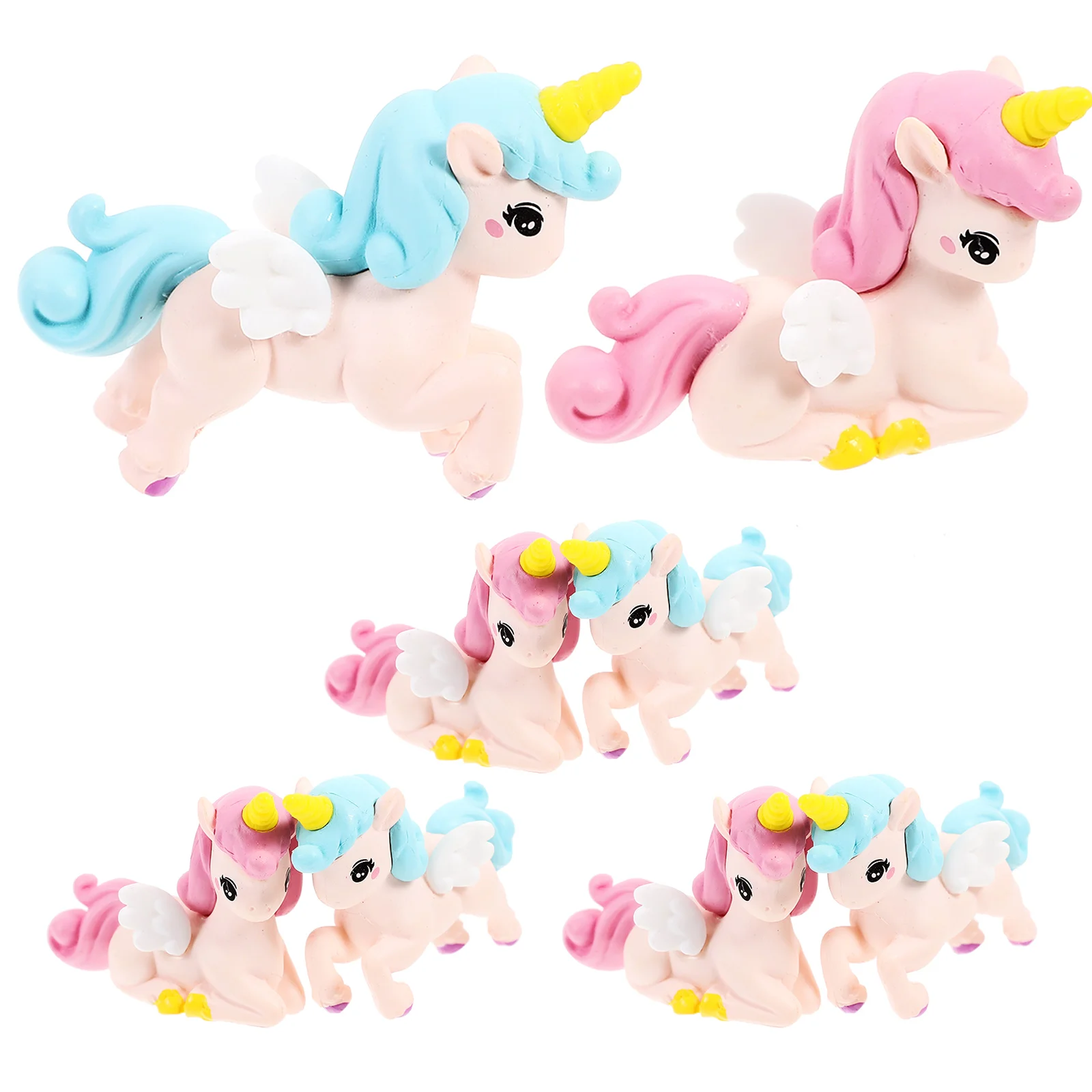 

Mini Unicorn Shape Decor Ornaments Decorations Resin Figurines Unicorns for Cake
