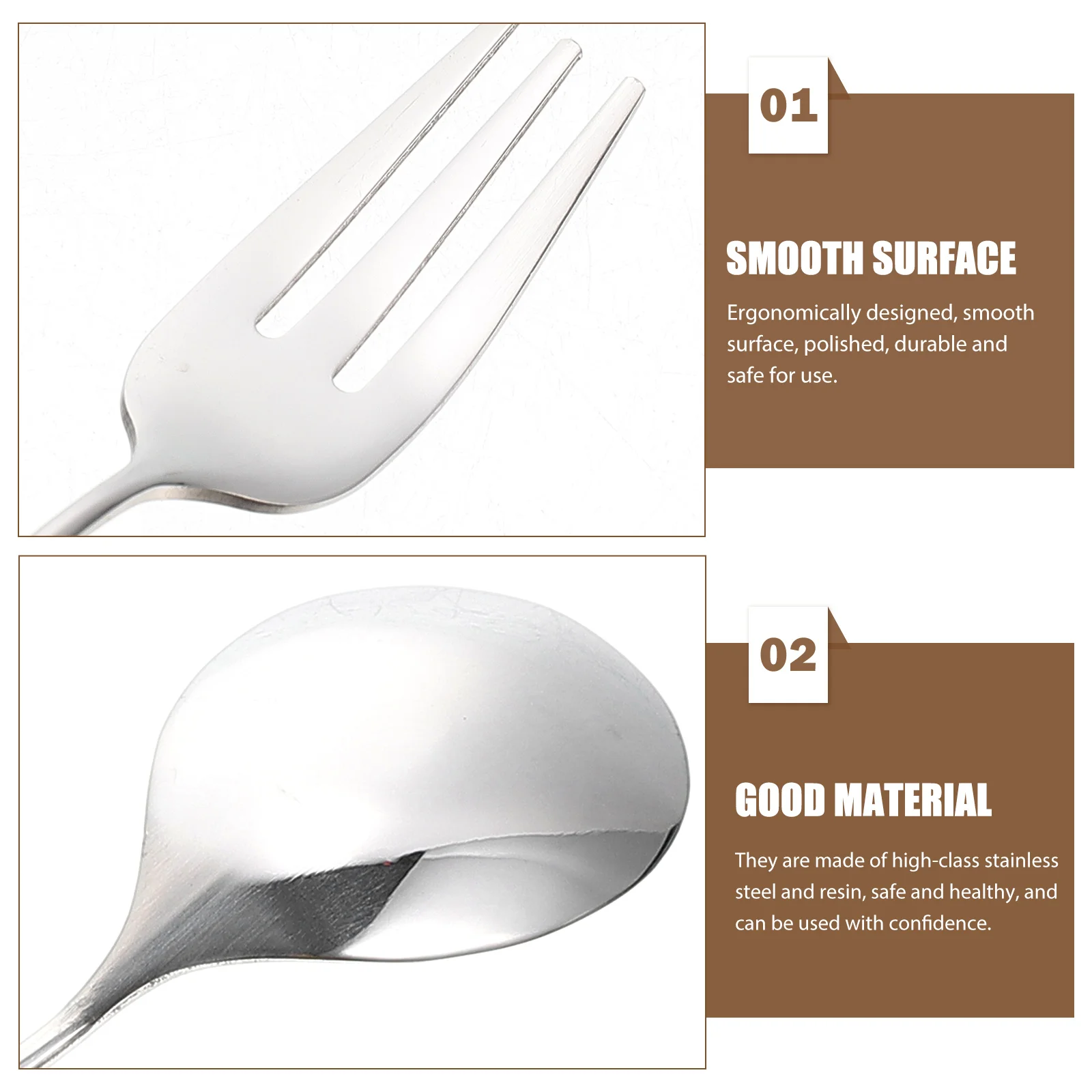 

Heart-Shaped Pendant Stainless Steel Resin Tableware Set Forks Spoons Silverware Dessert Ice Cream Coffee Cake Fruits Portable