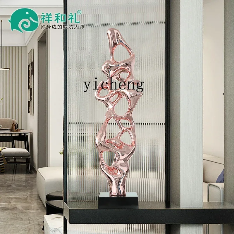 BJ-9  Light Luxury Abstract Sculpture Entrance Entrance Niche Large Ornament Taihu Stone Soft Decoration Jewelry