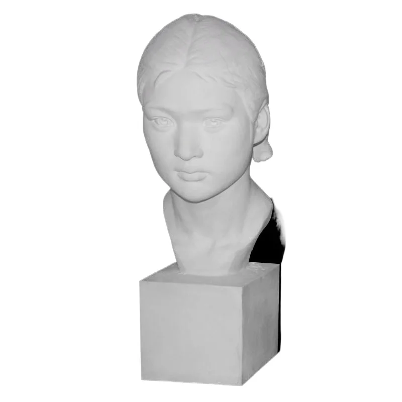 

Chinese young women's plaster statue 57cm head, art sketch sketch figure plaster sculpture teaching aids