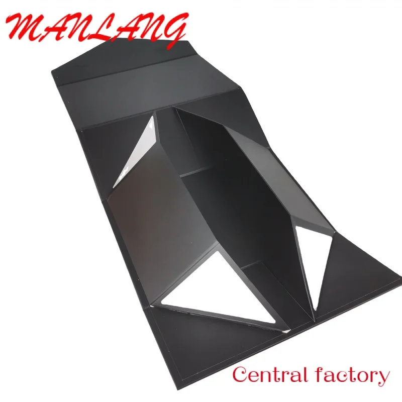 Custom  CustomLow MOQ Custom Logo Luxury Black Magnet Paper box Wigs Clothing Carton Folding Magnetic Gift Box Packaging Paper B