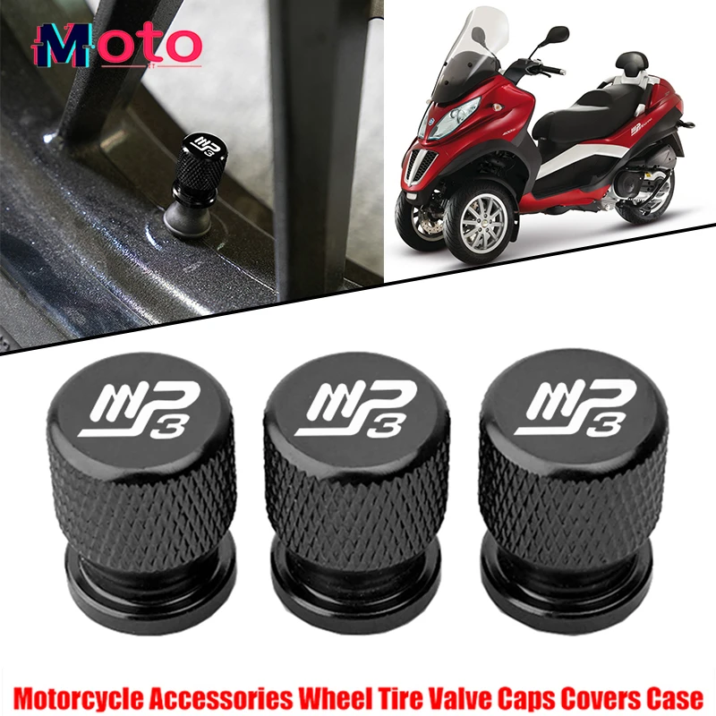 For Piaggio MP3300 MP3500 MP3 250 300 500 HPE Sport Scooter Motorcycle CNC Accessories Wheel Tyre Valve Cap Air Port Cover Cap