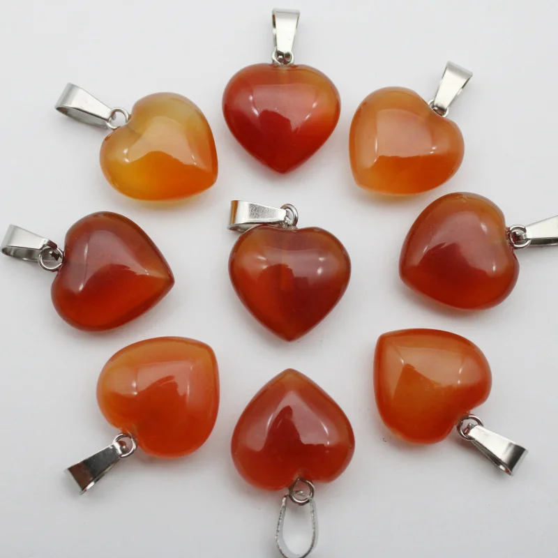 24pcs natural stone pink crystal Crazy Onyx agates opal 16mm heart pendant for DIY Jewellery earring charms crafts wholesale