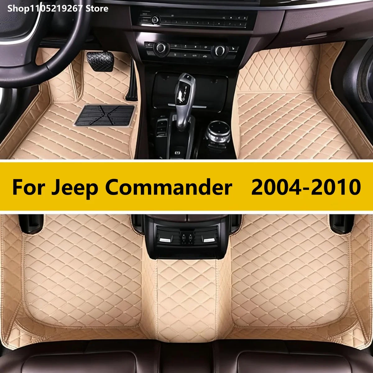 

Автомобильные коврики на заказ для Jeep Commander 2004, 2005, 2006, 2007, 2008, 2009, 2010, детали интерьера, аксессуары из искусственной кожи