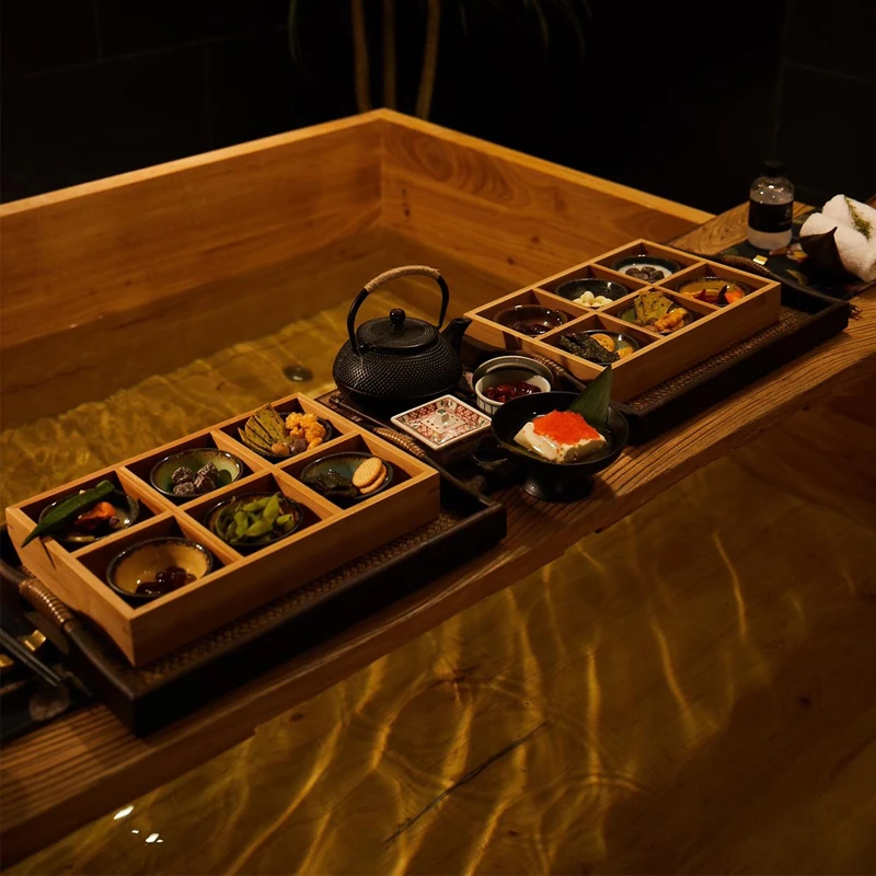 Hotel oak wooden beauty salon wooden bathtub